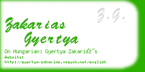 zakarias gyertya business card